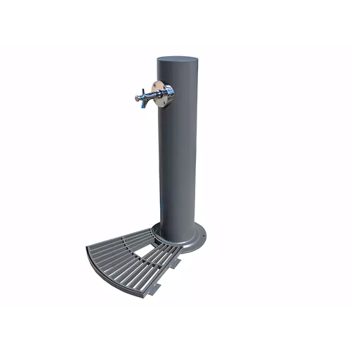 Fontaine en acier noir oxyron avec robinet