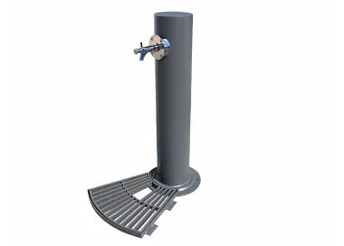Fontaine en acier noir oxyron avec robinet