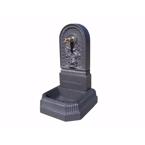Fontaine en fonte noire avec robinet 80 cm