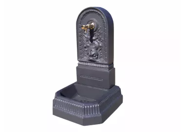 Fontaine en fonte noire avec robinet 80 cm