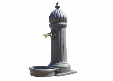 Fontaine en fonte noire avec robinet 1"