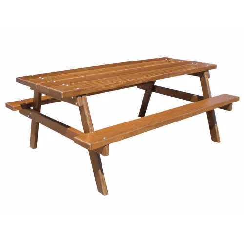 Table pique-nique en bois tropical vernis 2m