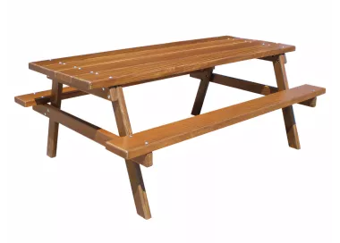 Table pique-nique en bois tropical vernis 2m