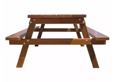 Table pique-nique en bois tropical vernis 2m
