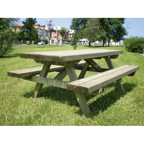 Table pique-nique bois traité 2m démontable
