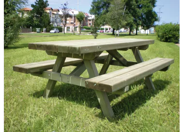 Table pique-nique bois traité 2m démontable