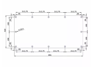 Pupitre informatif en bois lamellé-collé traité