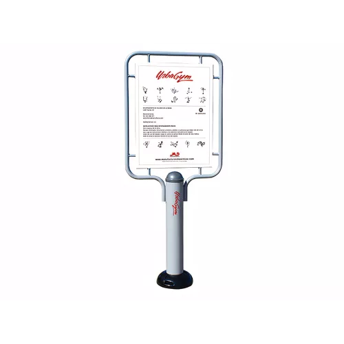 Panneau indicatif Urbagym en acier 77x29cm