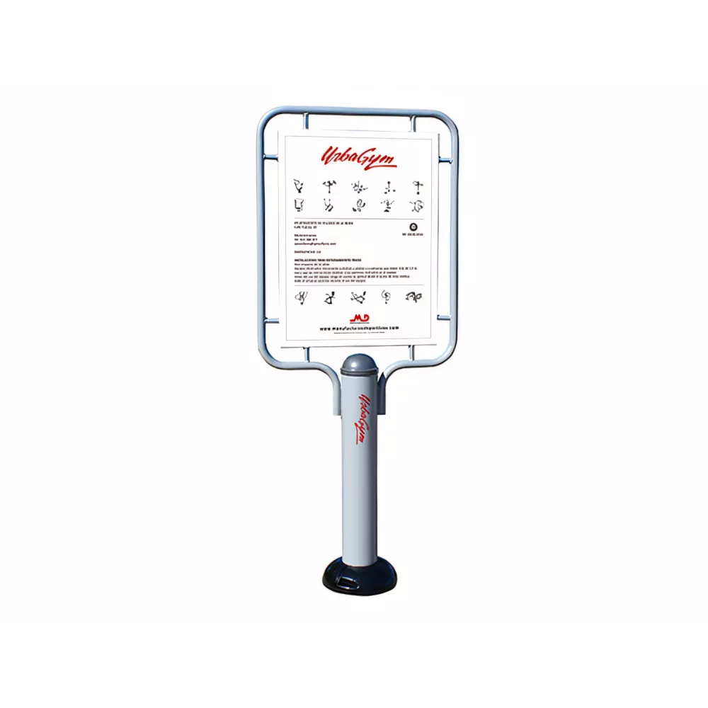 Panneau indicatif Urbagym en acier 77x29cm Panneau indicatif Urbagym en acier 77x29cm
