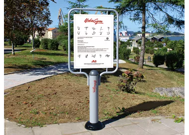 Panneau indicatif Urbagym en acier 77x29cm