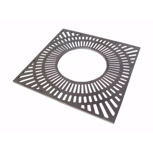 Grille d'arbre carrée fonte noire 1m