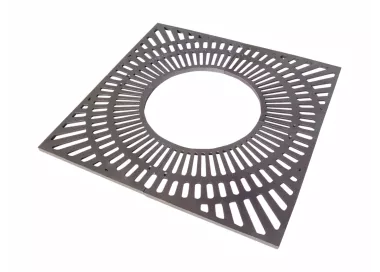 Grille d'arbre carrée fonte noire 1m