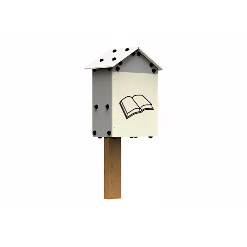 Cabane à livres gratuite en bois traité