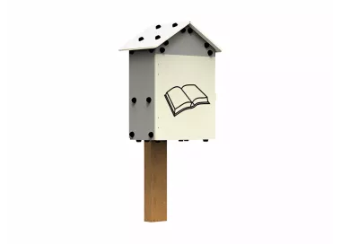 Cabane à livres gratuite en bois traité