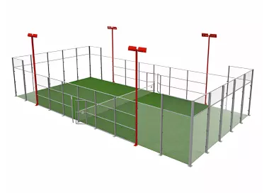 Piste de padel réglementaire aluminium et verre