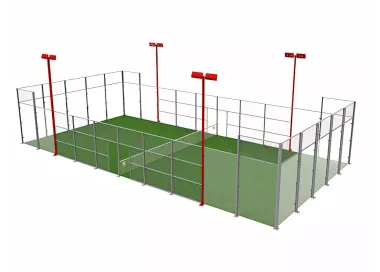 Piste de padel réglementaire aluminium et verre