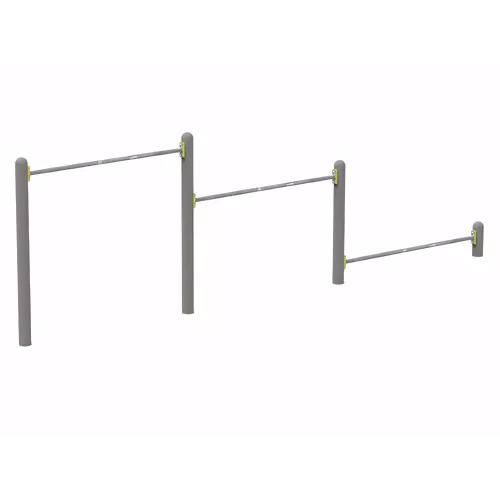 Barre de flexions triple en acier galvanisé