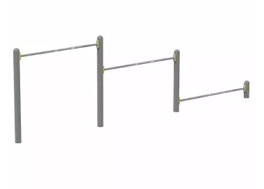 Barre de flexions triple en acier galvanisé