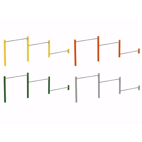 Barre de flexions triple en acier galvanisé