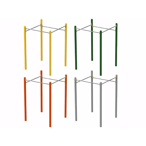 Cube street workout en acier galvanisé