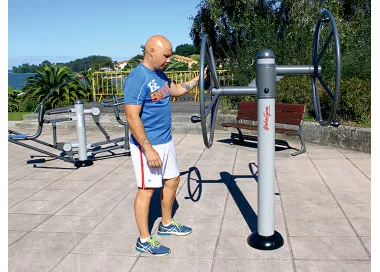 Gouvernail en acier pour exercices des épaules