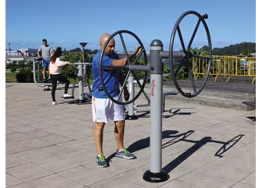 Gouvernail en acier pour exercices des épaules