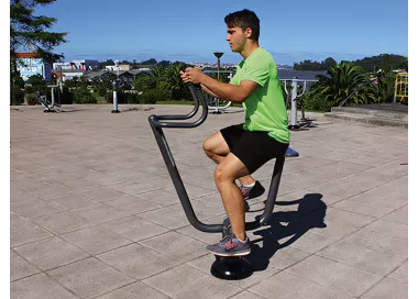 Bicyclette fitness extérieure en acier