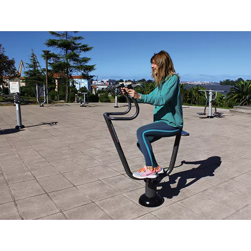 Bicyclette fitness extérieure en acier