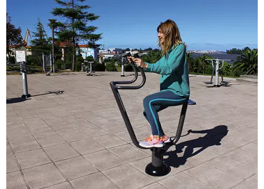 Bicyclette fitness extérieure en acier