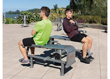 Double banc abdominaux en acier peint