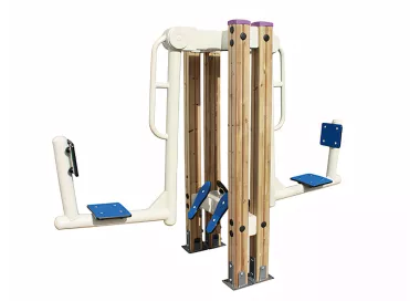 Étirement des jambes en bois et acier