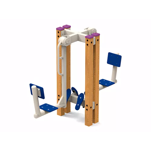 Étirement des jambes en bois et acier