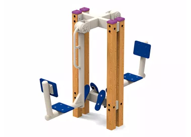 Étirement des jambes en bois et acier