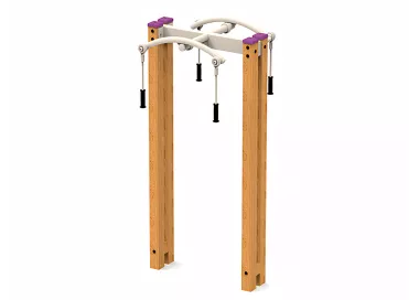 Étirement du dos en bois et acier