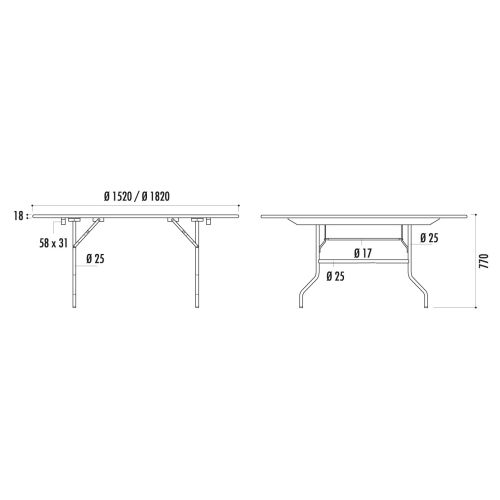 Table TARRAGONE ronde