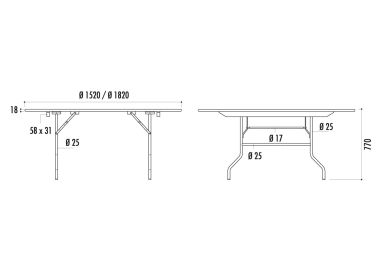 Table TARRAGONE ronde