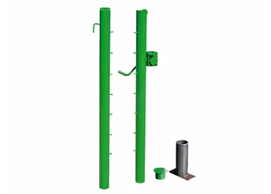 Poteaux de tennis acier avec treuil crémaillère