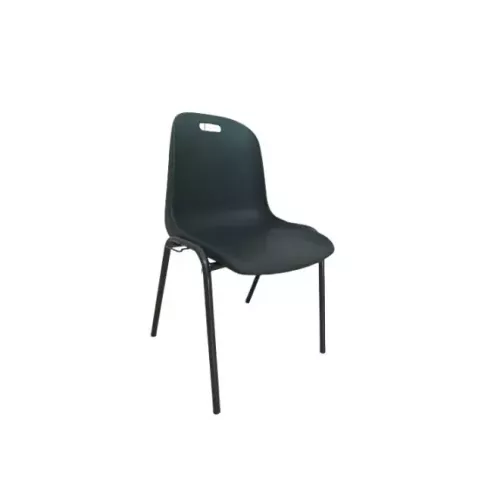 Chaise empilable et assemblable à coque Ø22 mm Emma Grey Edition