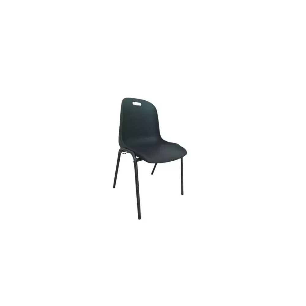 Chaise empilable et assemblable à coque Ø22 mm Emma Grey Edition