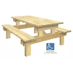 Table pique-nique HANOVRE pour PMR