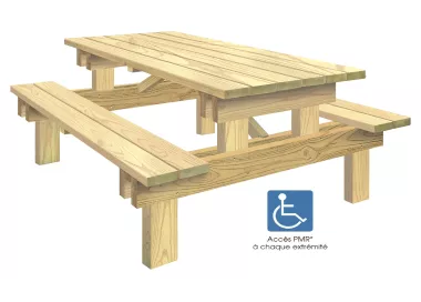 Table pique-nique HANOVRE pour PMR