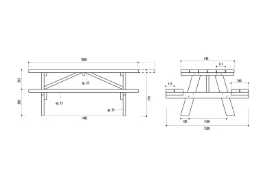 Table pique-nique HANOVRE