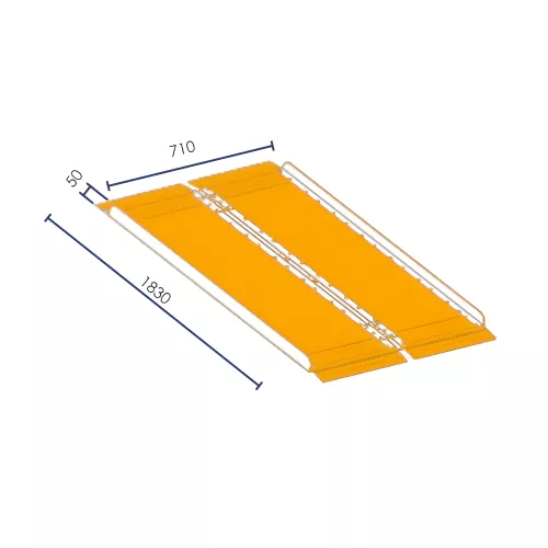 Rampe pliable antidérapante 300kg pour fauteuil roulant