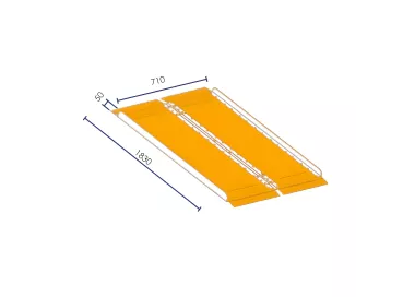 Rampe pliable antidérapante 300kg pour fauteuil roulant