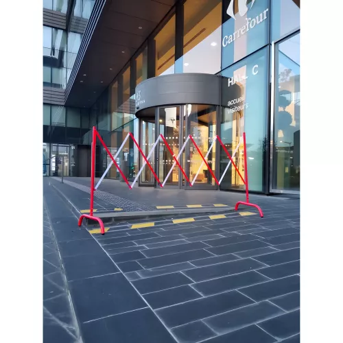 Barrière de chantier extensible en acier inox
