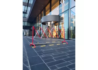 Barrière de chantier extensible en acier inox