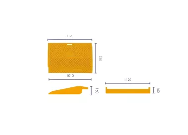 Rampe d'accès pliable antidérapante 300 kg PMR
