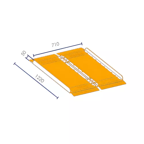 RAMPE PMR PLIANTE EN ALUMINIUM 1.2M - 300 KG