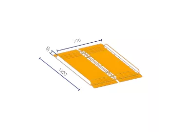 RAMPE PMR PLIANTE EN ALUMINIUM 1.2M - 300 KG