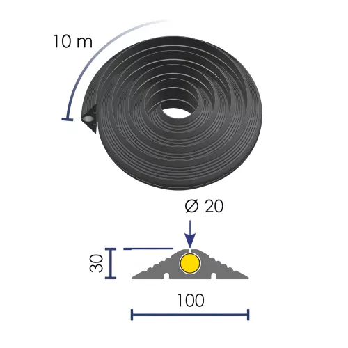 Passe-câbles caoutchouc 20mm pour véhicules 40T